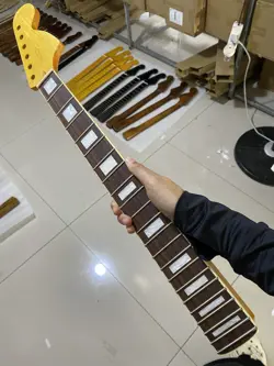 COLORFUL SHELL INLAY 22FRET FENDER STYELLOW GLOSS MAPLE ELECTRIC GUITAR NECK