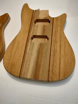 2 USA CG CUSTOM GUITAR BODIES FITS FENDER STRAT NECKS  UNFINISHED AS SHOWN