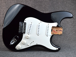 BLACK FENDER SQUIER AFFINITY STRATOCASTER GUITAR BODY LOADED VERY CLEAN!