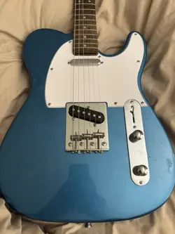 HARLEY BENTON TELECASTER BODY WITH FENDER SQUIRE NECK METALLIC BLUE