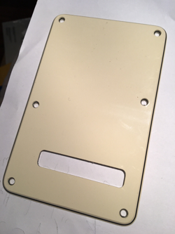 GENUINE FENDER STRAT AGED WHITE PARCHMENT 3 PLY VIBRATO TREM SPRING COVER PLATE