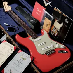 FENDER CUSTOM SHOP MASTER BUILT 1961 STRATOCASTER NOS FIESTA RED BY DAVID BROWN