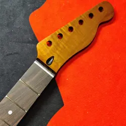 ROASTED FLAME MAPLE TELE NECK FITS FENDER TELECASTER BODY 22 FRETS