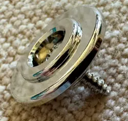 GENUINE FENDER JAZZ BASS OR P-BASS ROUND STRING RETAINER GUIDE W/ SCREW NICKEL