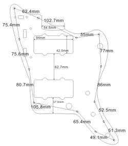 FOR FENDER JAPAN JAZZMASTER STYLE GUITAR PICKGUARD 3 PLY VINTAGE YELLOW