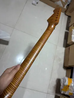 AAAA FLOYD NUT ROSEWOOD ROASTED FLAME MAPLE GUITAR NECK ST 22FRETS FENDER STRAT