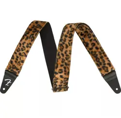 FENDER WILD ANIMAL PRINT GUITAR STRAP - LEOPARD