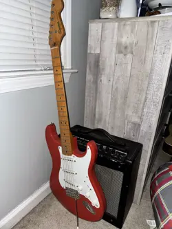 GUITAR WITH AMPLIFIER