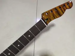 FLAME MAPLE ELECTRIC GUITAR NECK 22 FRET PART DIY FENDER TL REPLACE 25.5 INCH