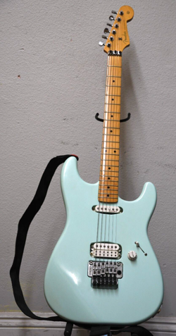 FENDER STRATOCASTER ELECTRIC GUITAR-SURF GREEN