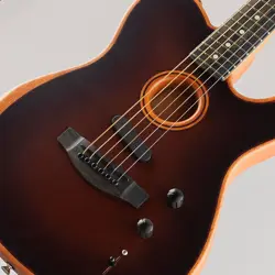 FENDER AMERICAN ACOUSTASONIC TELECASTER ALL-MAHOGANY/BOURBON BURST/EBONY