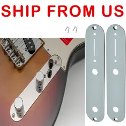 NEW GUITAR CONTROL PLATE FOR FENDER GUITAR TELECASTER TELE W/ SCREWS - SILVER