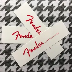 3PCS RED JAPAN&FENDER ST GUITAR DECAL WATERSLIDE TRANSFER GUITARS HEAD HEADSTOCK