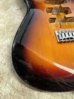 2009 FENDER SQUIER  STRATOCASTER BODY  BRIDGE LUTHIER SUNBURST SRV PROJECT
