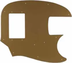 WD CUSTOM PICKGUARD FOR FENDER PAWN SHOP MUSTANG BASS #59 GOLD/CLEAR/GOLD
