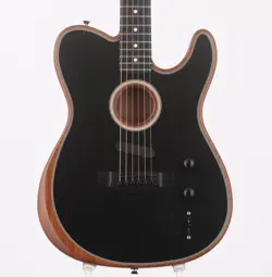 FENDER AMERICAN ACOUSTASONIC TELECASTER BLACK USED ELECTRIC GUITAR  2021