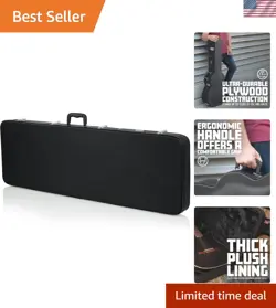 HARD-SHELL WOOD CASE FOR ELECTRIC BASS FITS FENDER PRECISION JAZZ 47IN