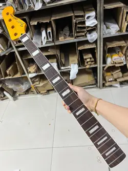 20FRETS ELECTRIC BASS NECK MAPLE JAZZ BASS FENDER 34INCH ROSEWOOD BLOCK INLAY .
