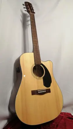 FENDER CD-60SCE NATURAL DREADNOUGHT ACOUSTIC-ELECTRIC GUITAR CUTAWAY