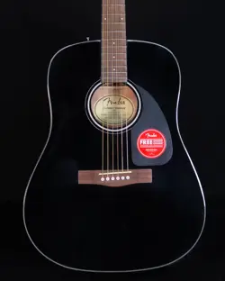 FENDER CD-60 DREADNOUGHT V3 WITH CASE, WALNUT FB, BLACK