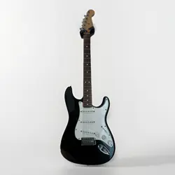 2001 FENDER STRATOCASTER MIM BLACK ELECTRIC GUITAR MADE IN MEXICO