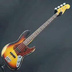 USED FENDER CUSTOM SHOP 2020 COLLECTION 1960 JAZZ BASS RELIC (3-TONE SUNBURST)