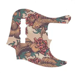 WD CUSTOM PICKGUARD FOR FENDER AMERICAN DELUXE 21 FRET JAZZ BASS#GT01 KOI TAT...