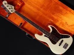 ELECTRIC BASS GUITAR FENDER AMERICAN VINTAGE II 1966 JAZZ OLYMPIC WHITE