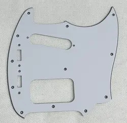 WHITE 3 PLY FOR FIT FENDER KURT COBAIN MUSTANG HS STYLE GUITAR PICKGUARD