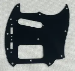 BLACK 3 PLY FOR FIT FENDER KURT COBAIN MUSTANG HS STYLE GUITAR PICKGUARD