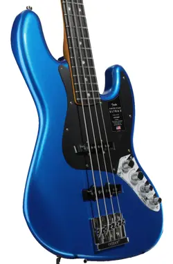 GUITAR BASS FENDER AMERICAN ULTRA II JAZZ BASS - NOBLE BLUE, EBONY FINGERBOARD