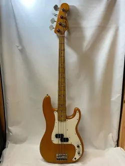 ELECTRIC BASS GUITAR FENDER USA PRECISION 1974 NATURAL WITH HARD CASE