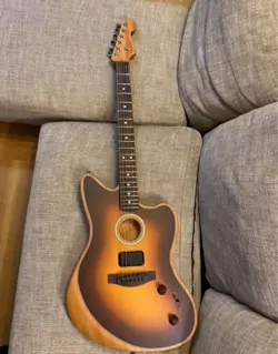 ELECTRIC ACOUSTIC GUITAR FENDER ACOUSTASONIC 2 TONE SUNBURST MADE IN MEXICO