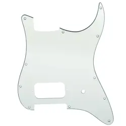ONE HUMBUCKER GUITAR PICKGUARD  AM/MEX FENDER TOM DELONGE AGED WHITE