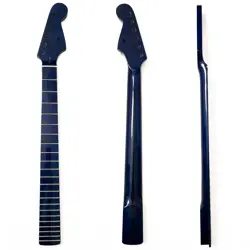 GUITAR MAPLE NECK 22 FRETS, 14 INCH RADIUS, BLUE GLOSS FINISH, FOR FENDER STRAT
