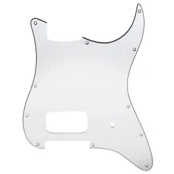 ONE HUMBUCKER GUITAR PICKGUARD  AM/MEX FENDER TOM DELONGE 3PLY WHITE