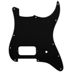 ONE HUMBUCKER GUITAR PICKGUARD  AM/MEX FENDER TOM DELONGE 3PLY BLACK GLOSS