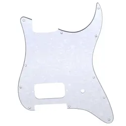ONE HUMBUCKER GUITAR PICKGUARD  AM/MEX FENDER TOM DELONGE WHITE PEARLOID