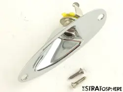 USED FENDER STRATOCASTER STRAT GUITAR PARTS OUTPUT JACK + PLATE