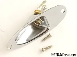 USED FENDER AMERICAN STRATOCASTER STRAT OUTPUT JACK + PLATE GUITAR PARTS