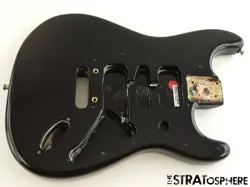 #15 USED 2010 FENDER STANDARD STRATOCASTER STRAT GUITAR PARTS BODY BLACK