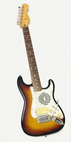 FENDER JAPAN ST-CHAMP MINI GUITAR WITH BUILT-IN AMPLIFIER, LATE MODEL