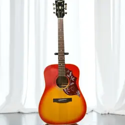 FENDER JAPAN JUMBO FLAT TOP ACOUSTIC GUITAR WITH FISHMAN PICKUP USED