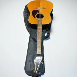 VINTAGE FENDER ACOUSTIC GUITAR DREADNOUGHT WITH PICKUP AND SOFT CASE