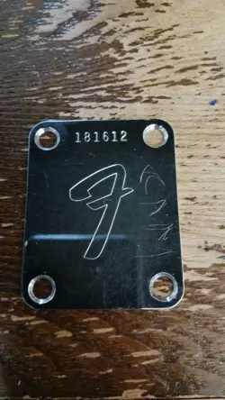 ORIGINAL 1966  FENDER NECK PLATE STRATOCASTER TELE NIC