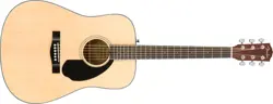 FENDER CD-60S DREADNOUGHT ACOUSTIC GUITAR, WALNUT FINGERBOARD, NATURAL