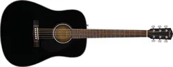 FENDER CD-60S DREADNOUGHT ACOUSTIC GUITAR, WALNUT FINGERBOARD, BLACK