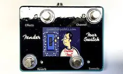 4 BUTTON FOOTWSITCH FOR FENDER PRO TUBE SERIES, SQUARE) - HANDMADE IN USA