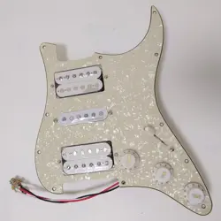 GUITAR PREWIRED LOADED PICKGUARD HSH ALNICO 5 HUMBUCKER PICKUPS FOR FENDER ST