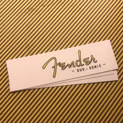 3PCS SONIC&FENDER GUITAR LOGO DECALS WATERSLIDE TRANSFER GUITARS HEAD HEADSTOCK